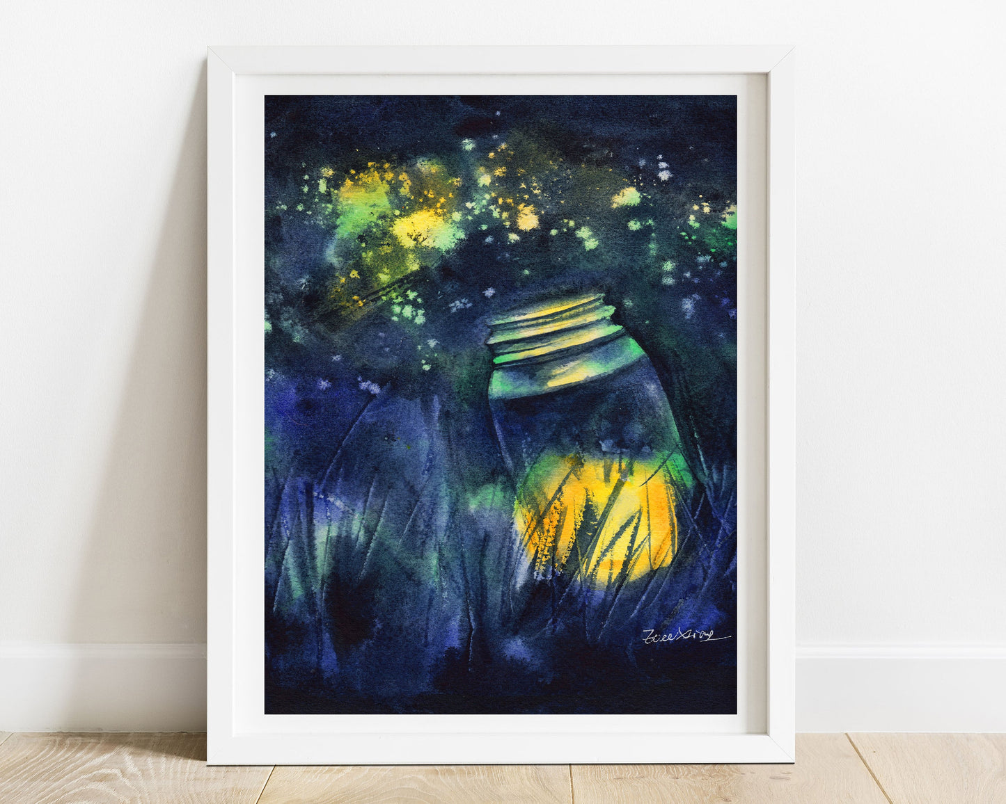 nature art print firefly art