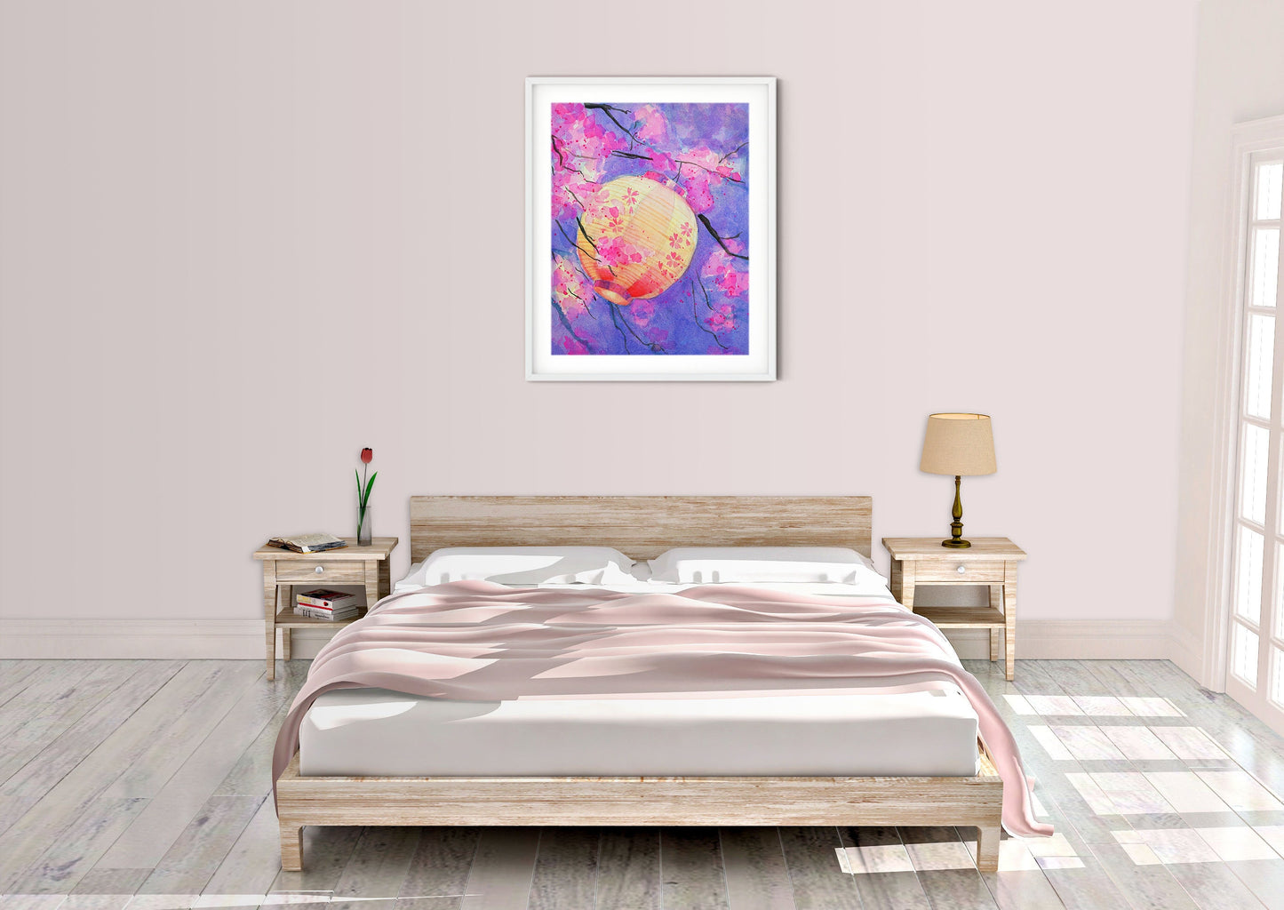 Japanese cherry blossom art print