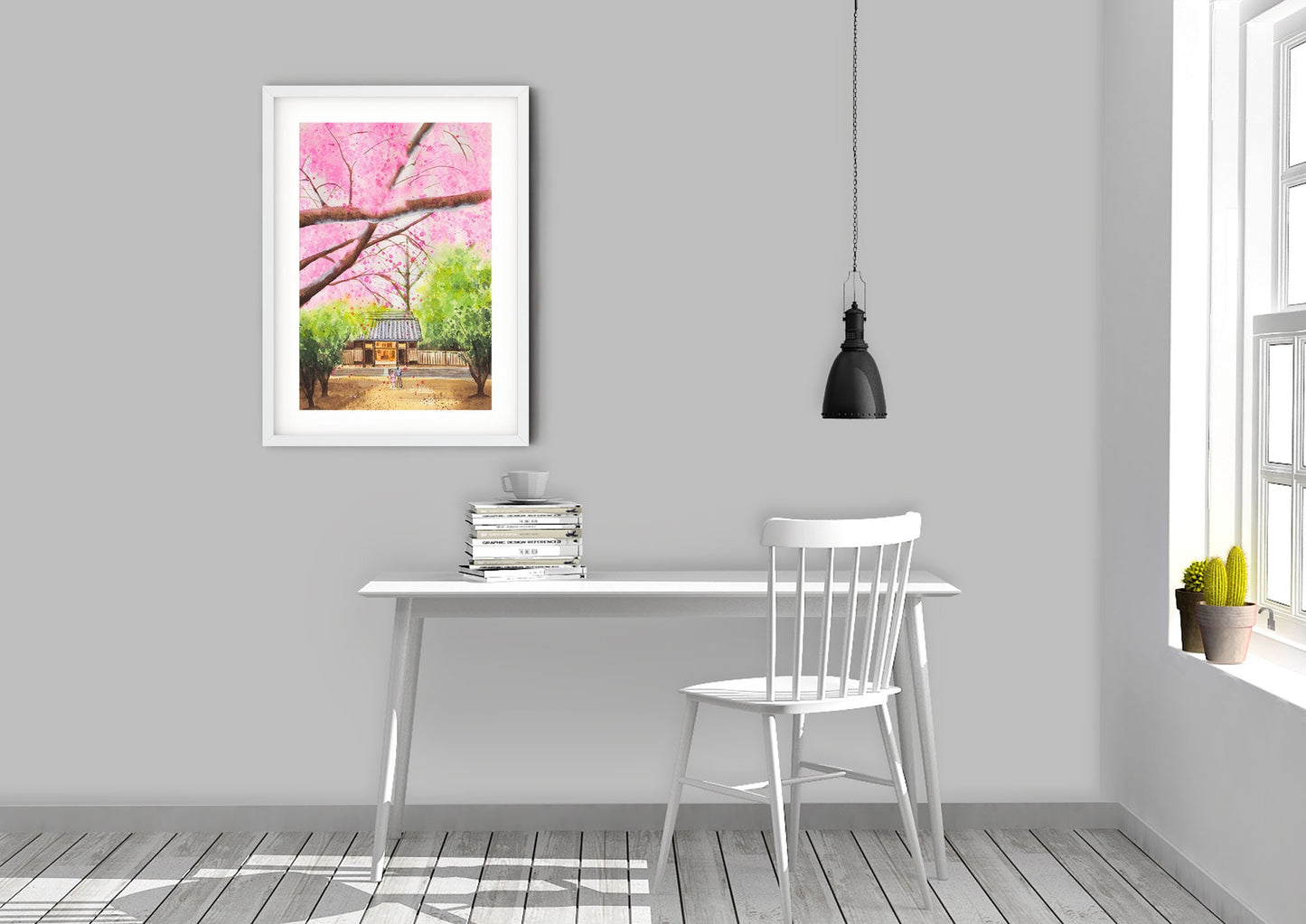 Japanese cherry blossom wall art print