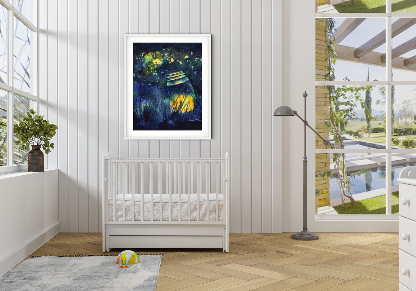 nature art print firefly art