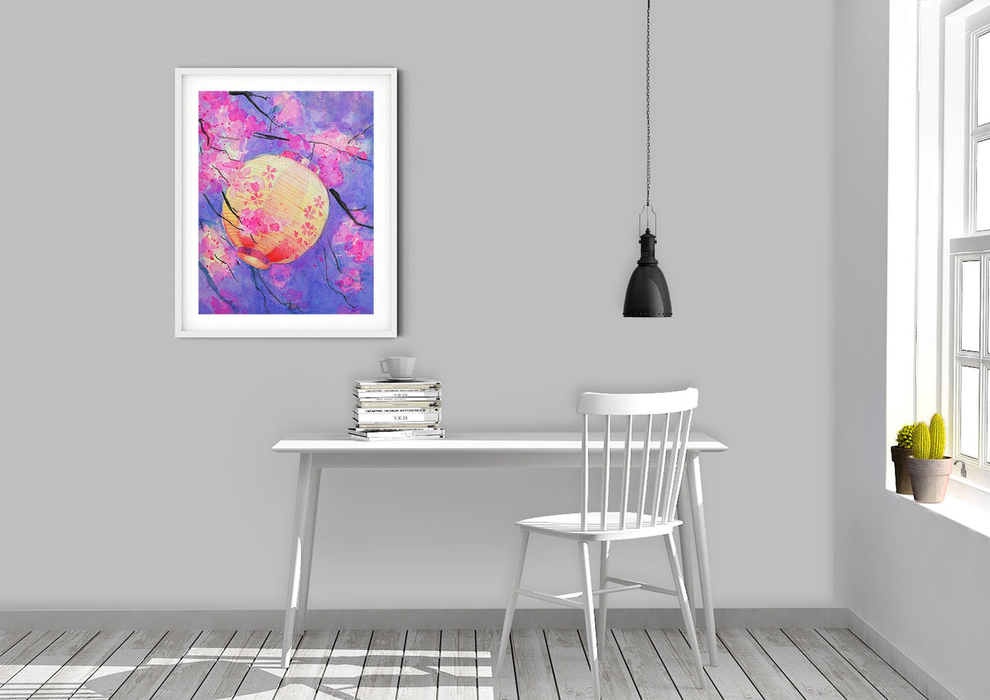 Japanese cherry blossom art print