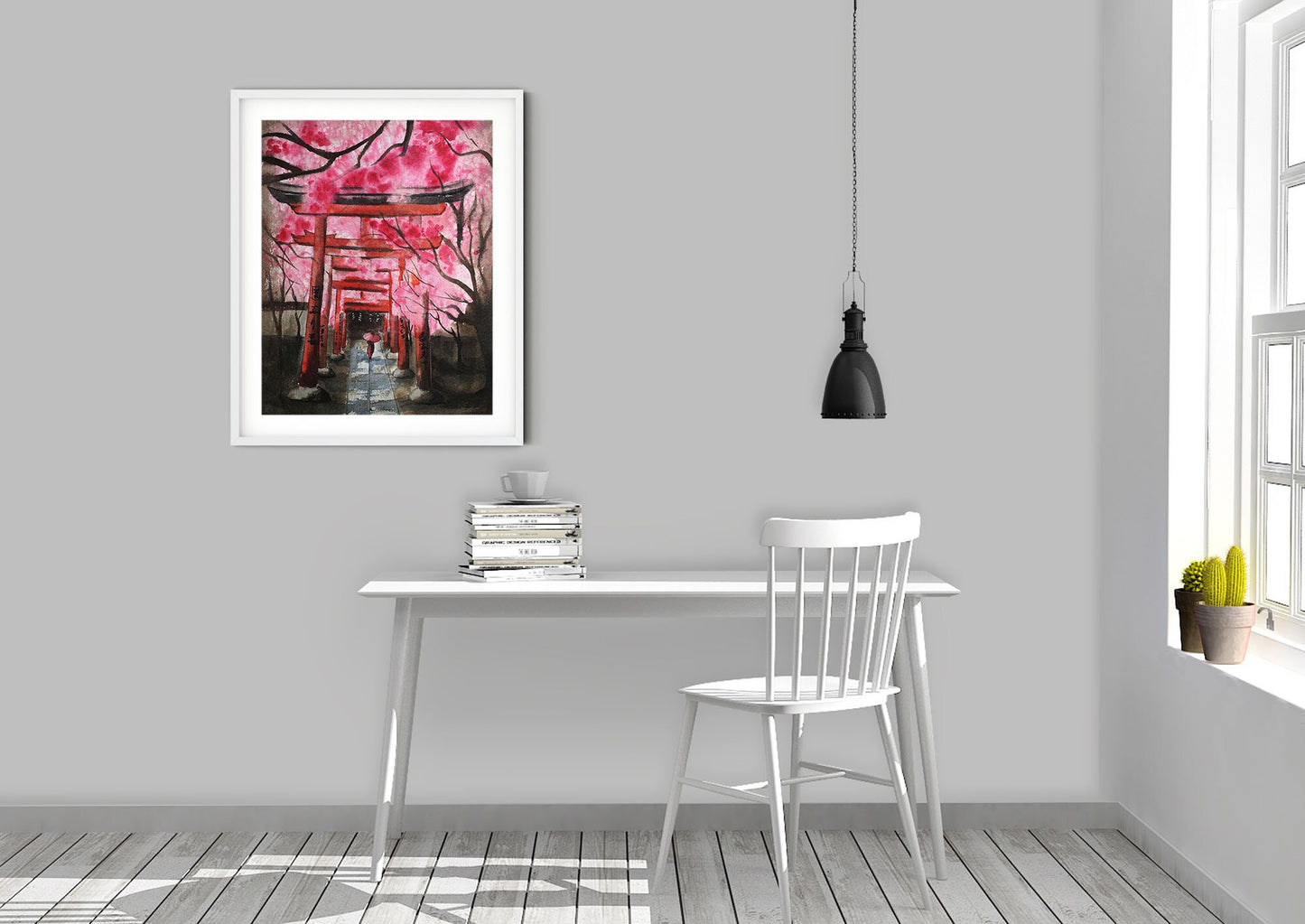 Japanese cherry blossom art print