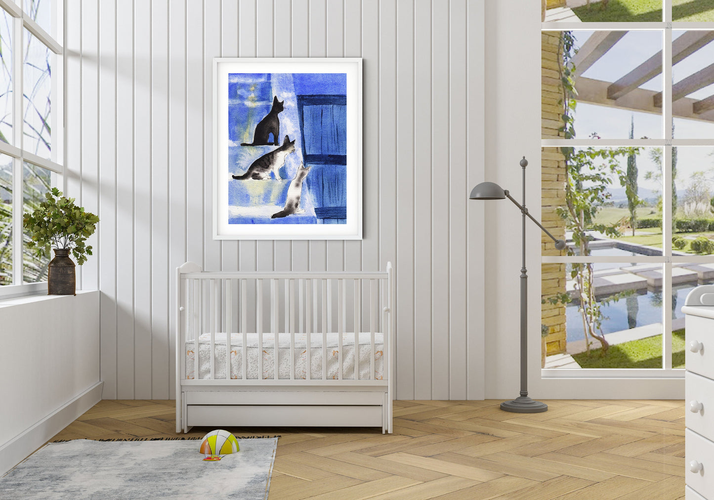 Cat Art Print "Curious Buddies"