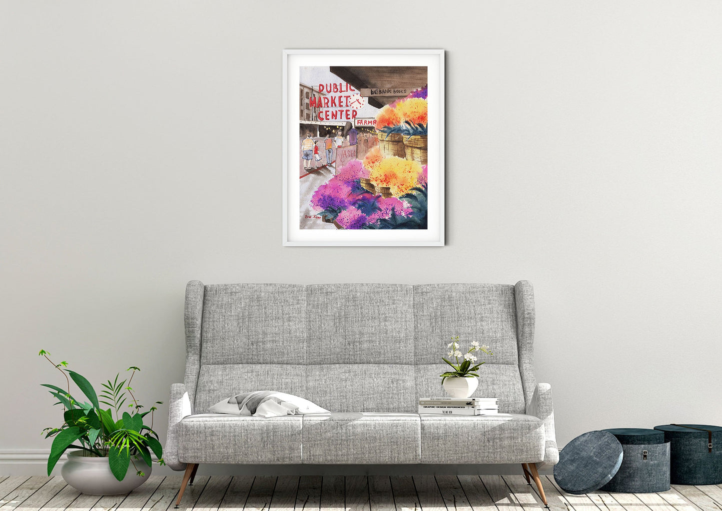 Seattle art print, pike place market