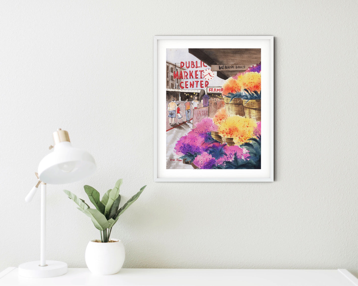 Seattle art print, pike place market