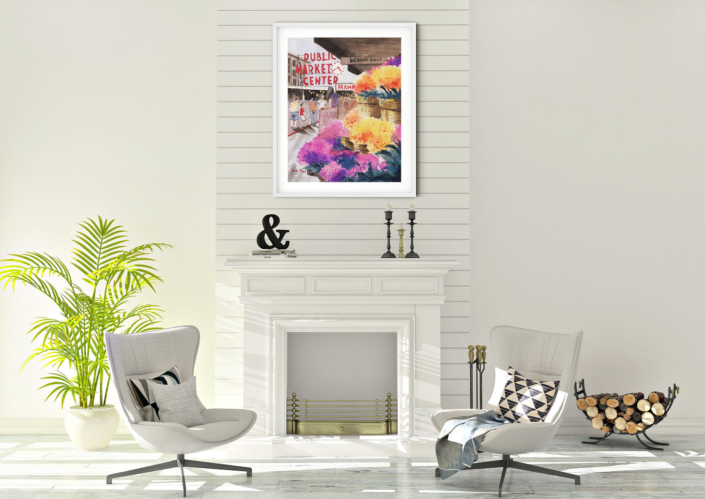 Seattle art print, pike place market