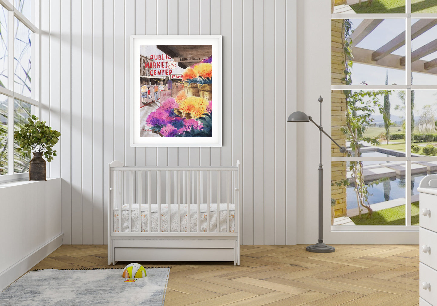 Seattle art print, pike place market