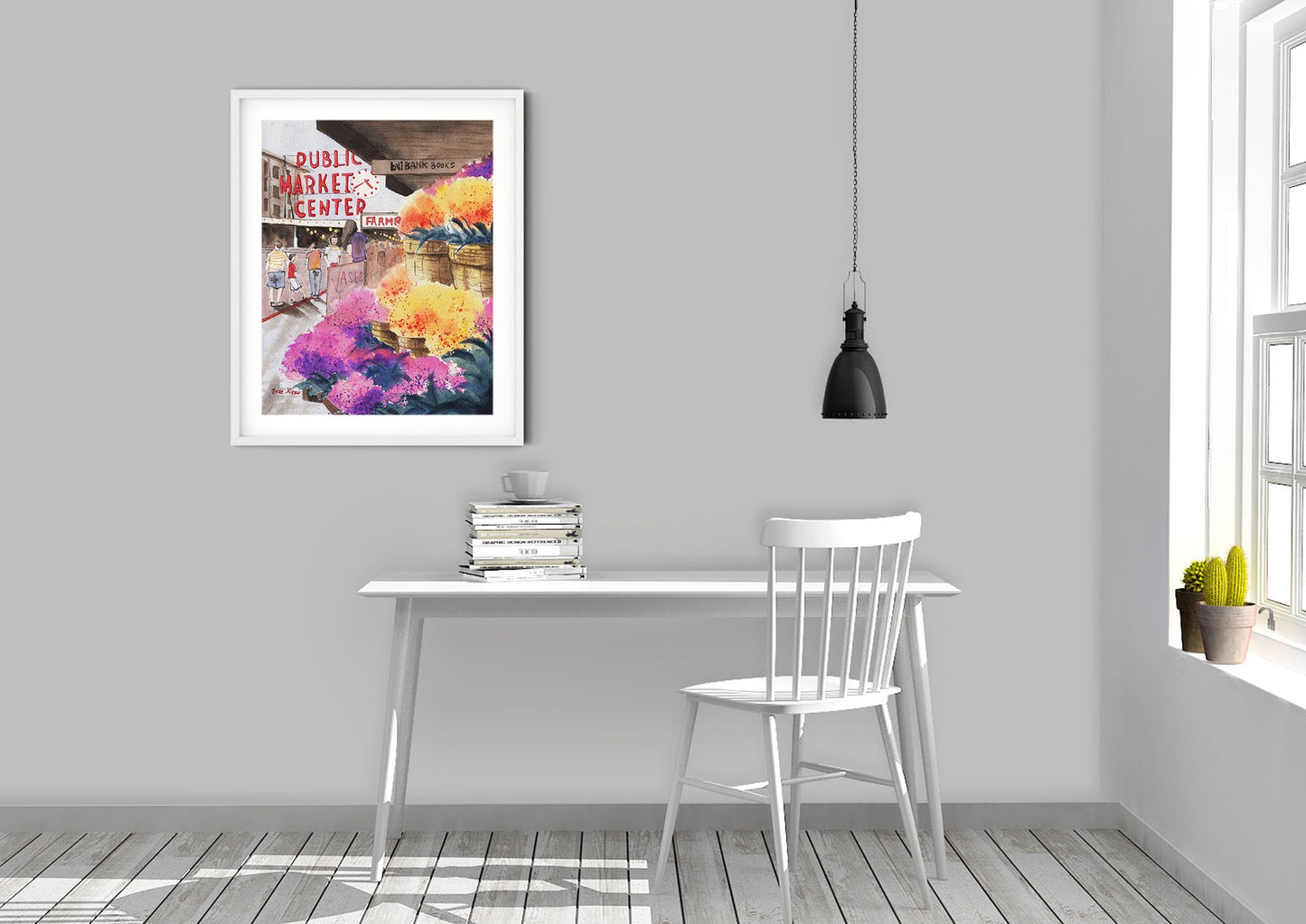 Seattle art print, pike place market