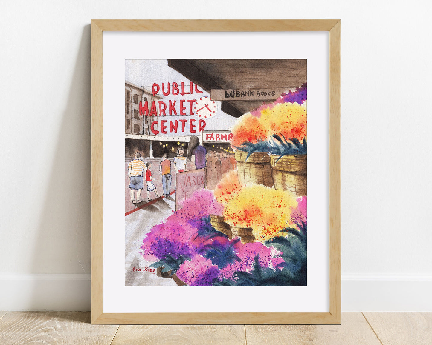 Seattle art print, pike place market