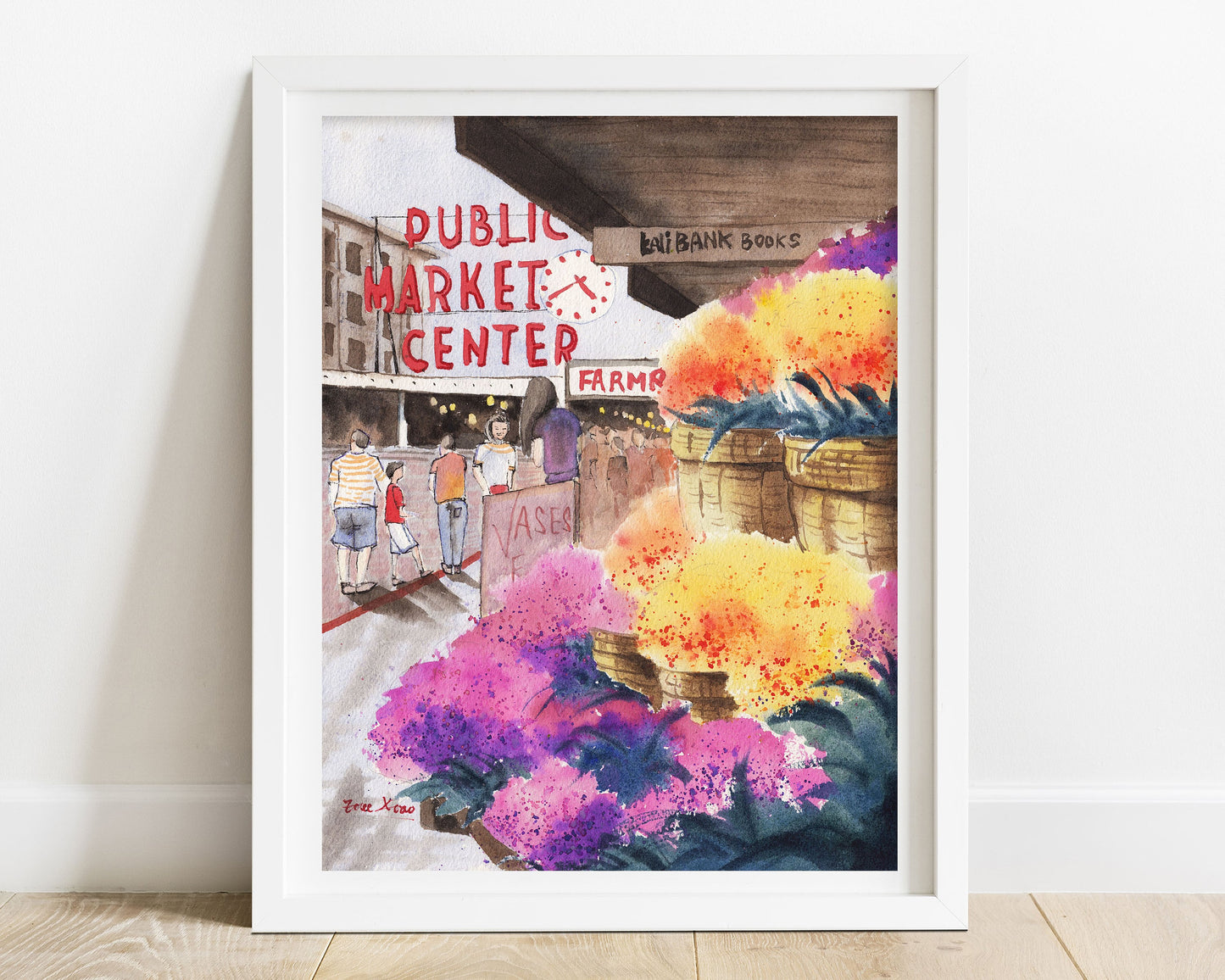 Seattle art print, pike place market