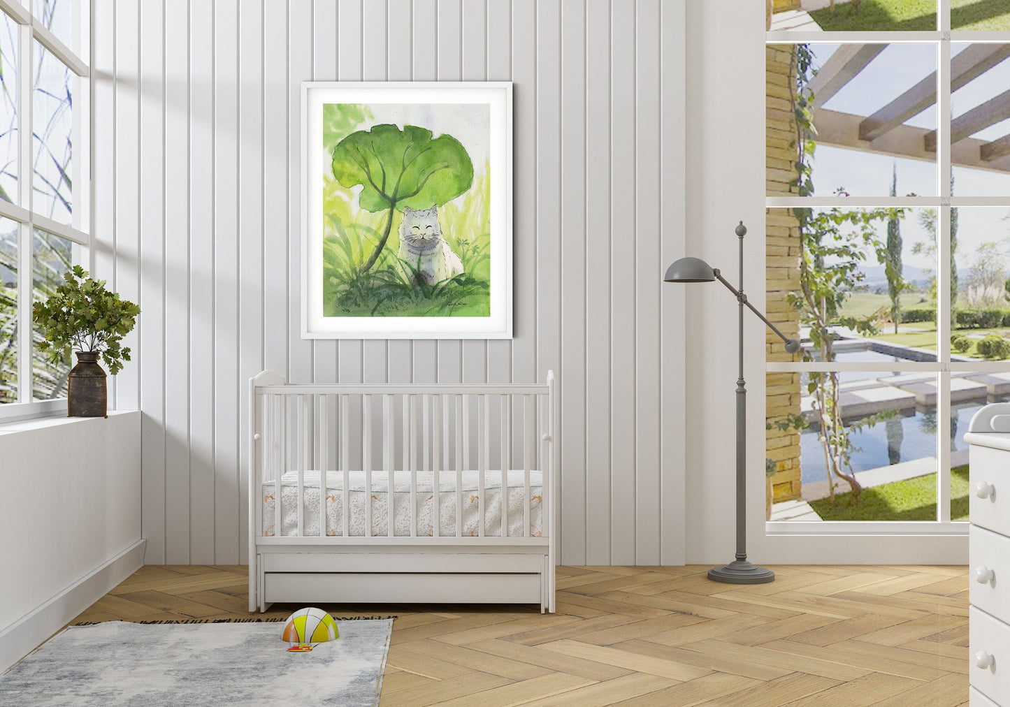 Cat Art Print "A Hot Summer Day"
