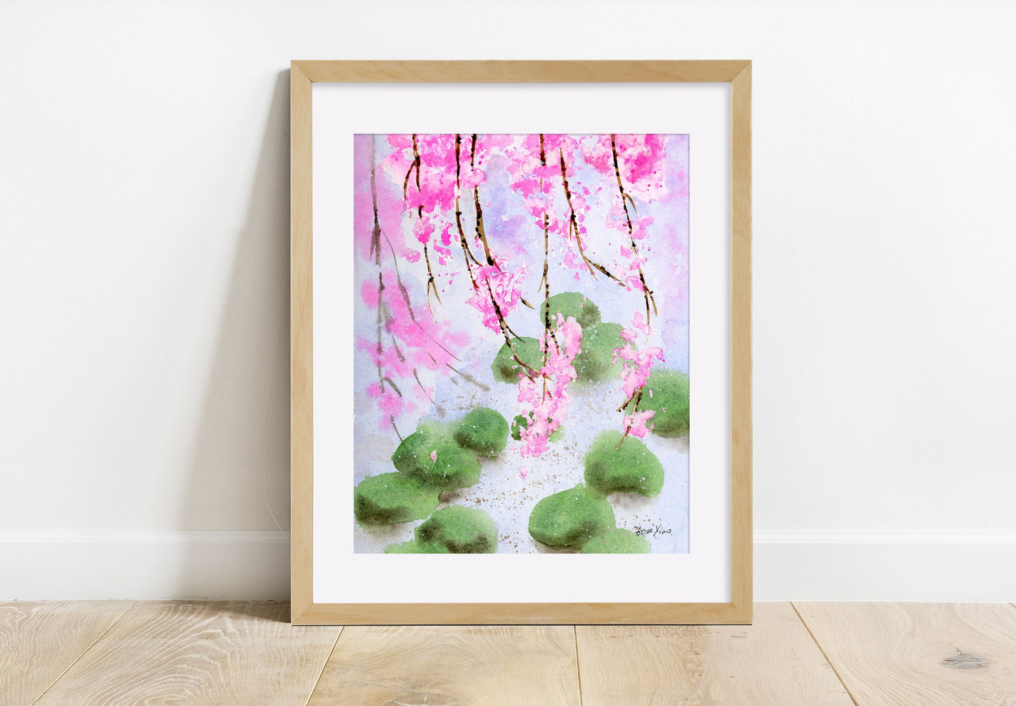 Japanese cherry blossom art print