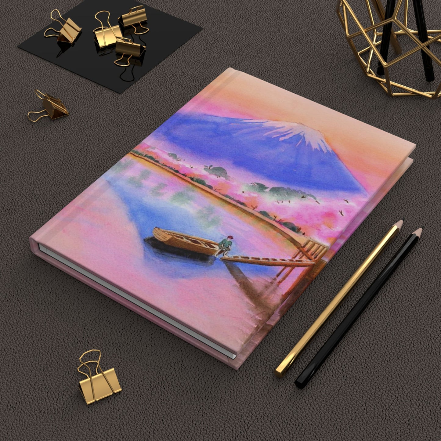 mount fuji hardcover journal notebook lined