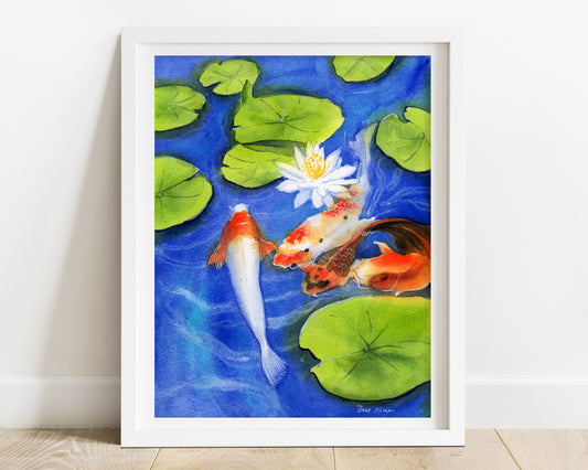koi fish art print