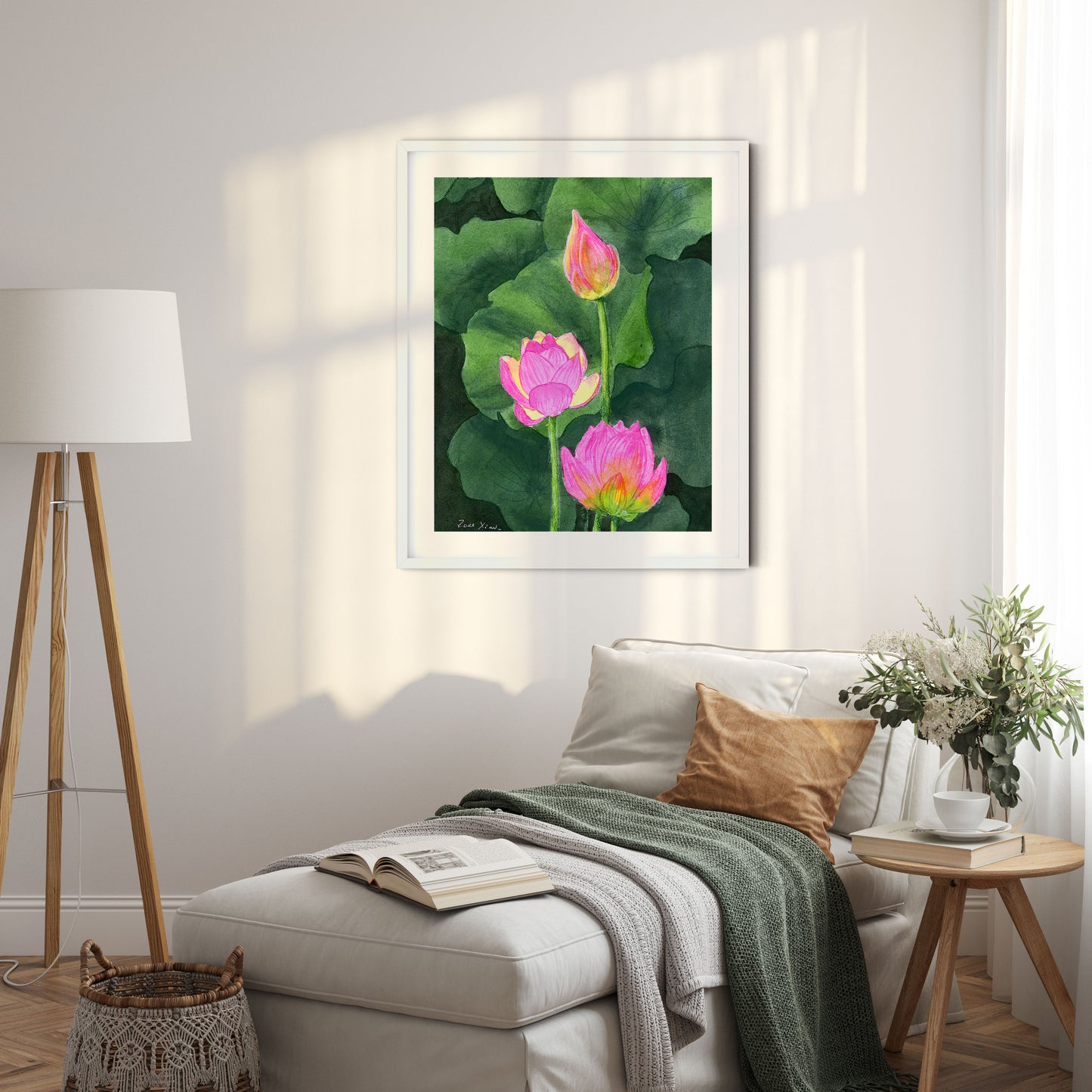 lotus flower art print
