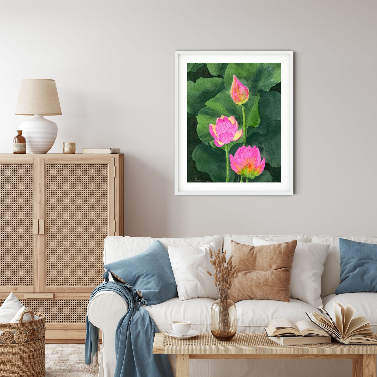 lotus flower art print