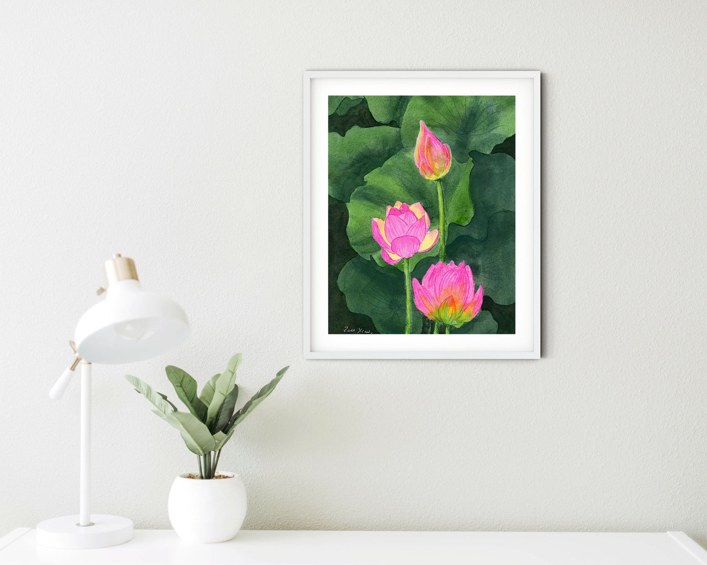 lotus flower art print
