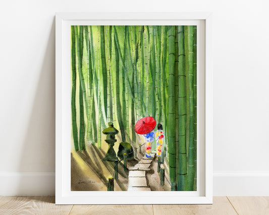 modern Japanese art print Kyoto