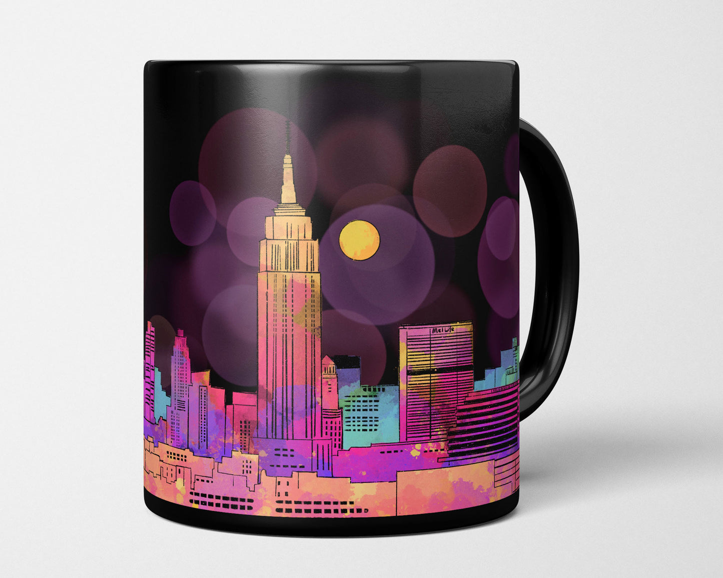new york city mug black ceramic