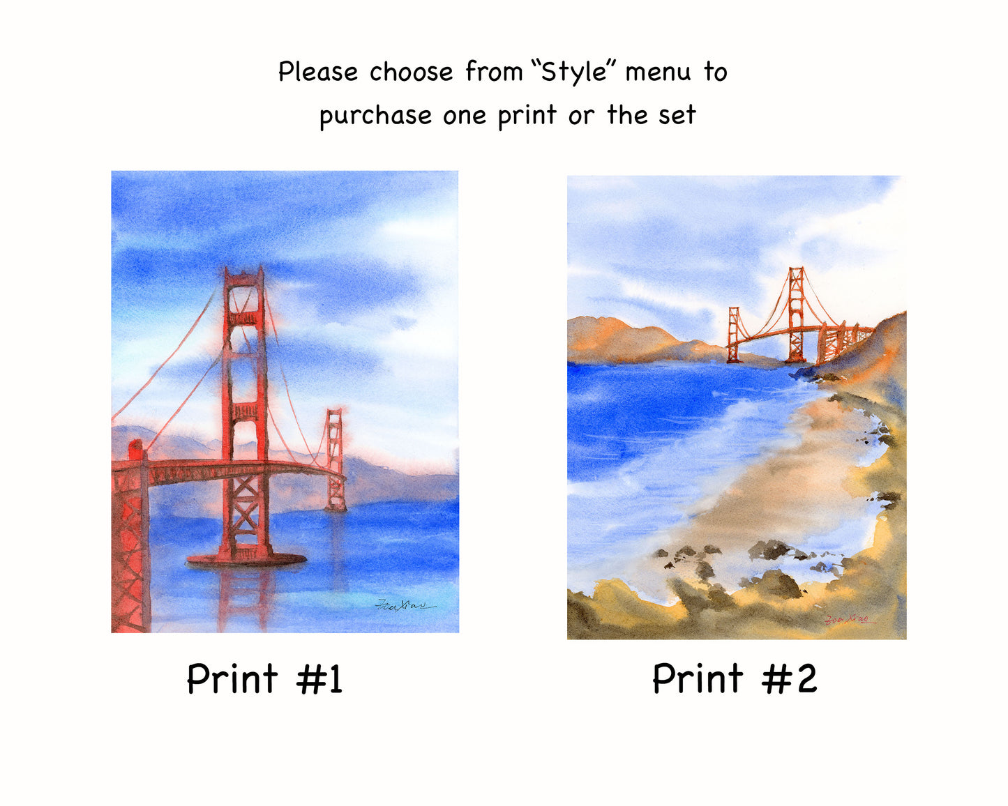 San Francisco Art Print Set of 2