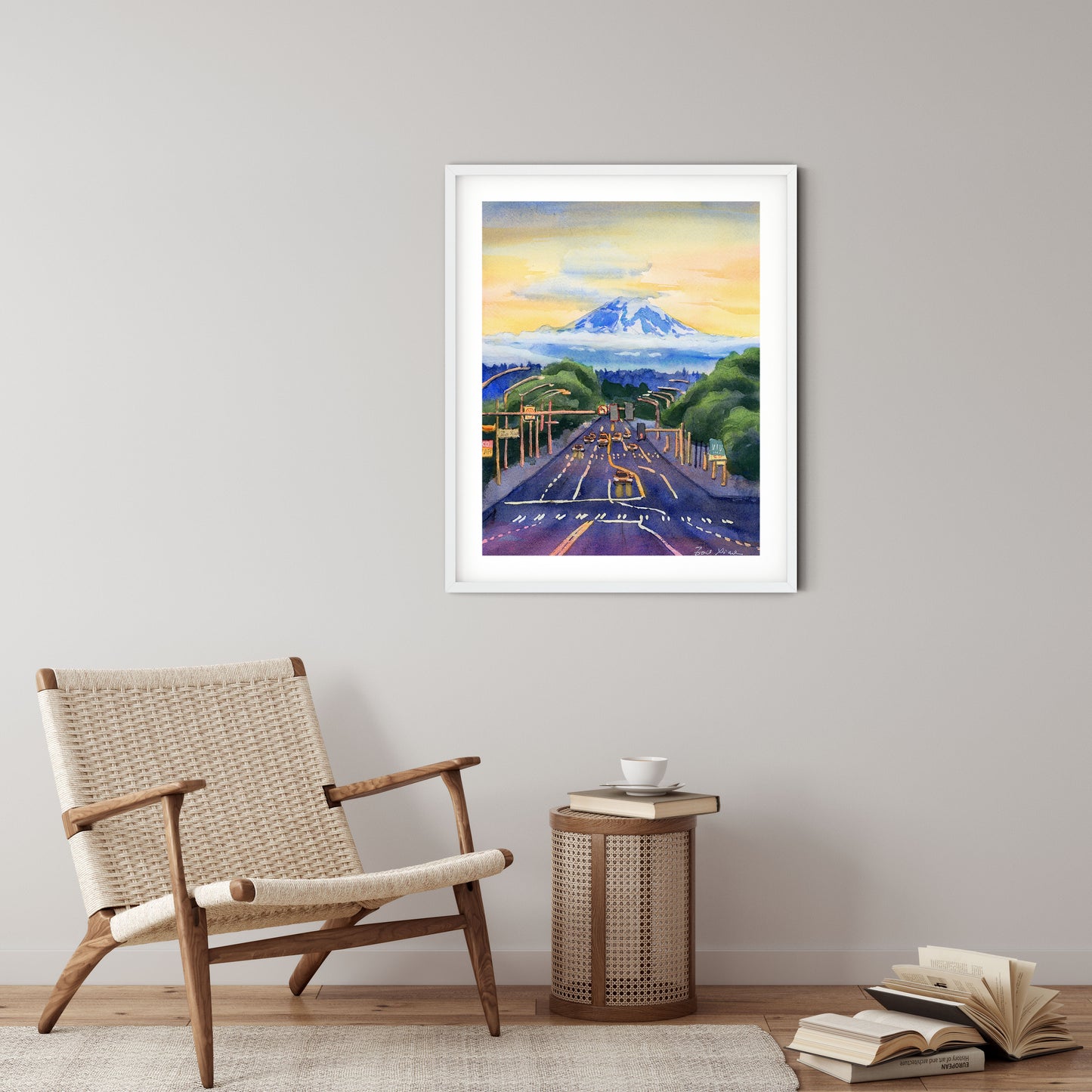 Seattle art print mount rainier art