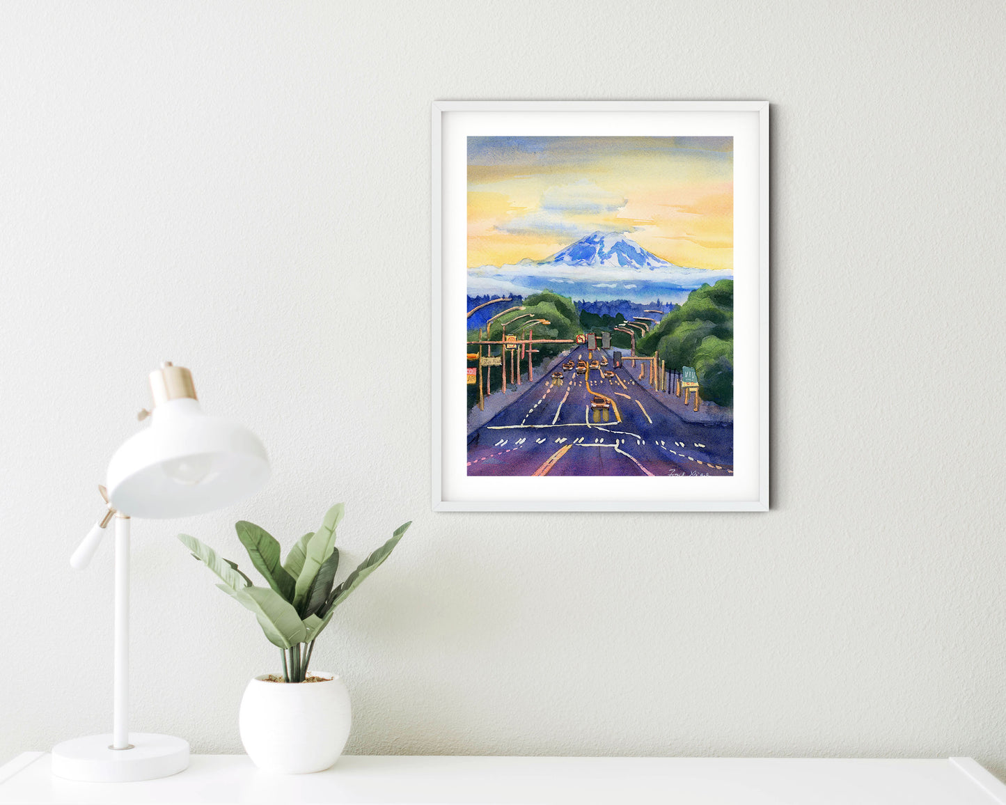 Seattle art print mount rainier art