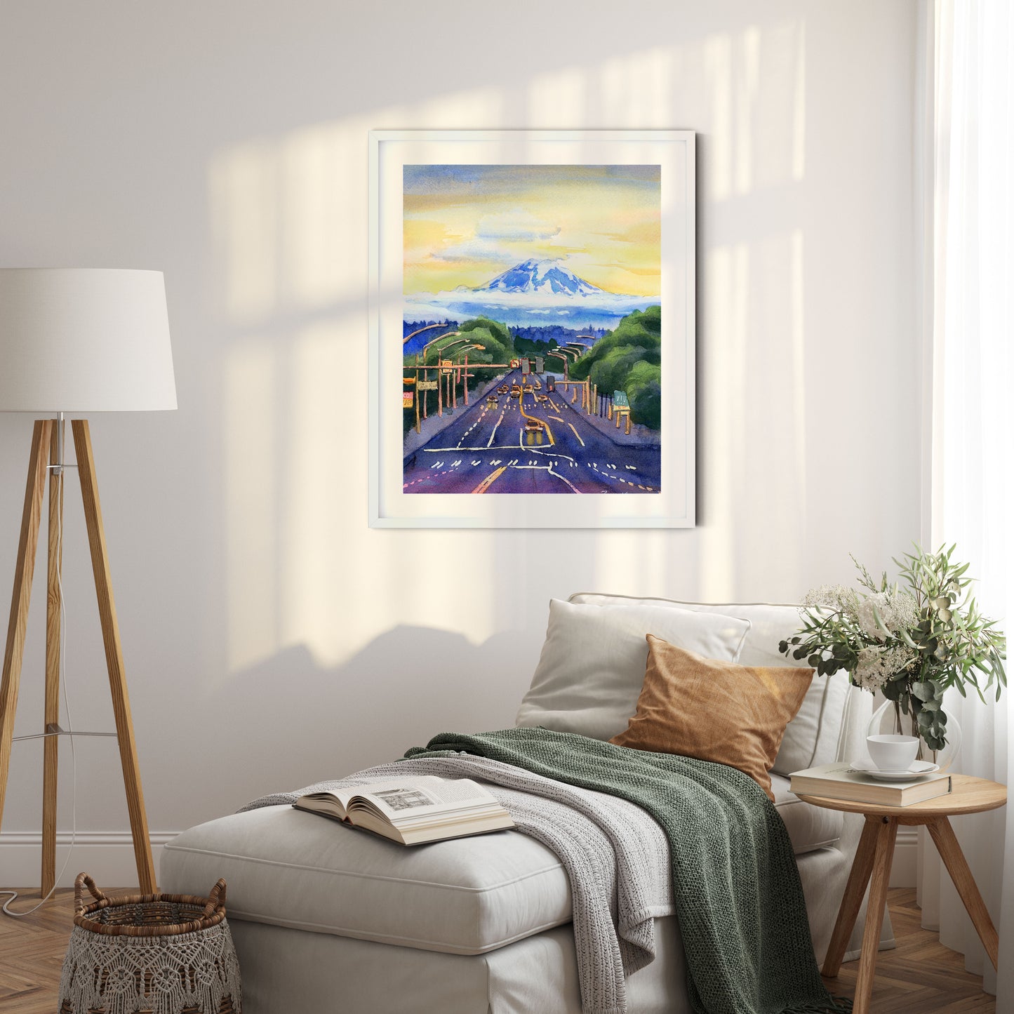 Seattle art print mount rainier art