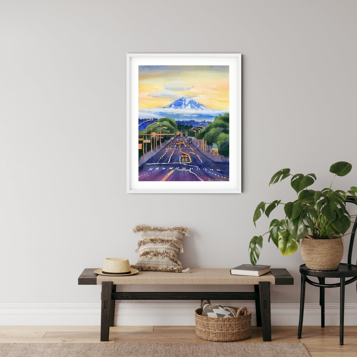 Seattle art print mount rainier art