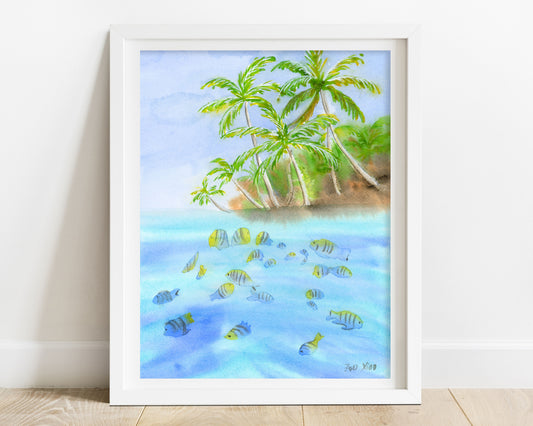 tropical art print Hawaii wall art