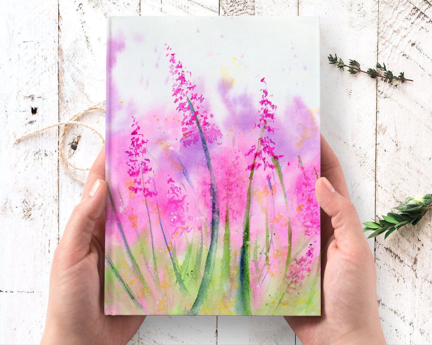 lavender field hardcover writing journal notebook lined