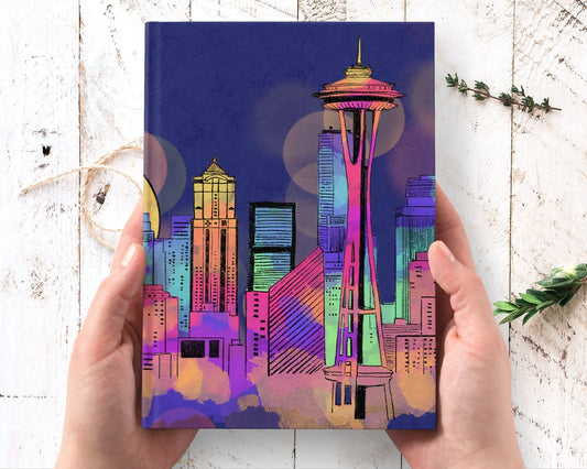 Seattle art hardcover journal notebook lined