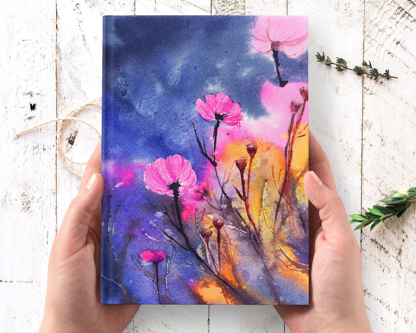 poppy art hardcover writing journal notebook lined