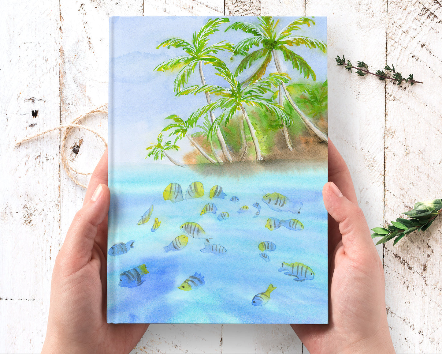 Tropical Hawaii Art Hardcover Journal Notebook Lined