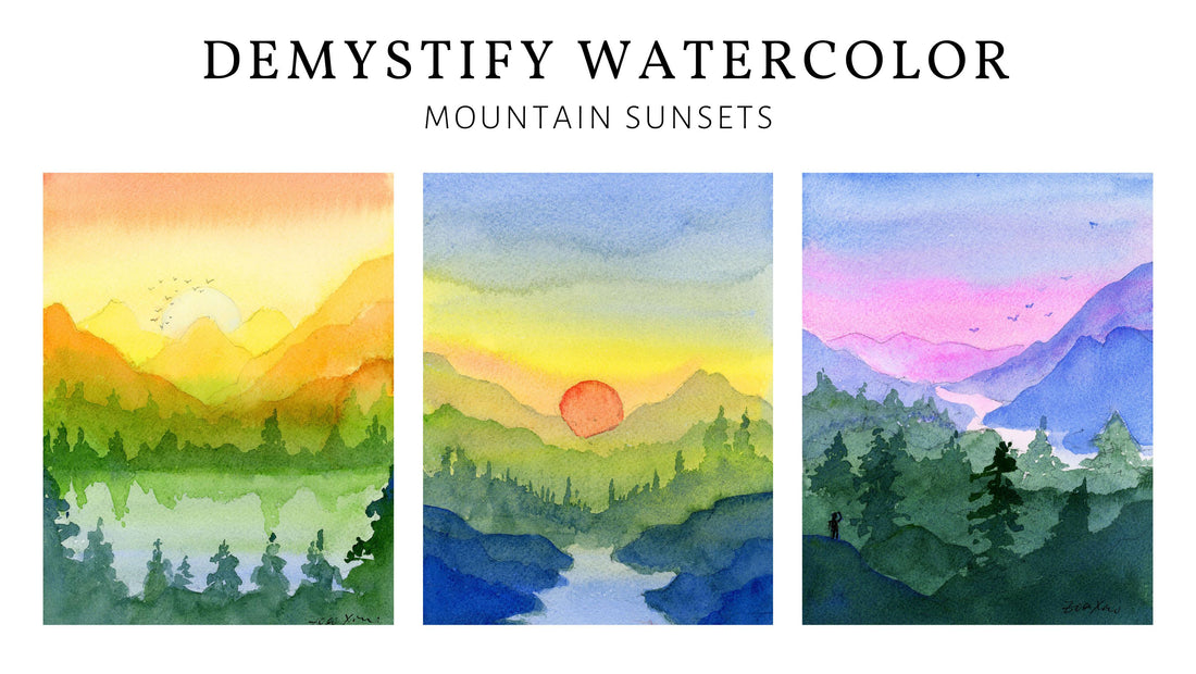 Demystify Watercolor: How To Paint Mountain Landscape Using Simple Layering Technique