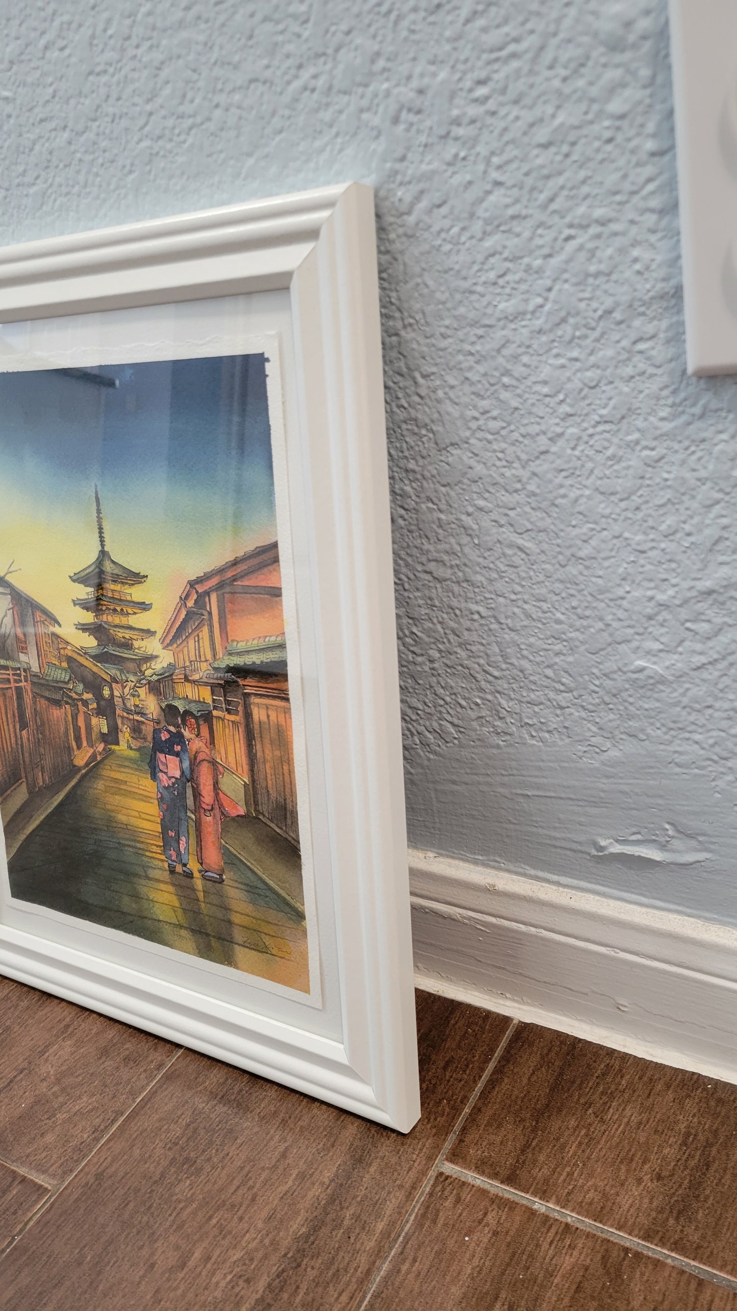 Original Watercolor Painting "Kyoto Sunset"