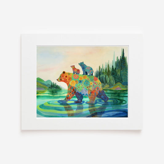 Limited Edition Art Print "On Our Way To See Dada Bear"
