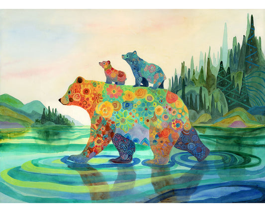 Original Painting "On Our Way To See Dada Bear"