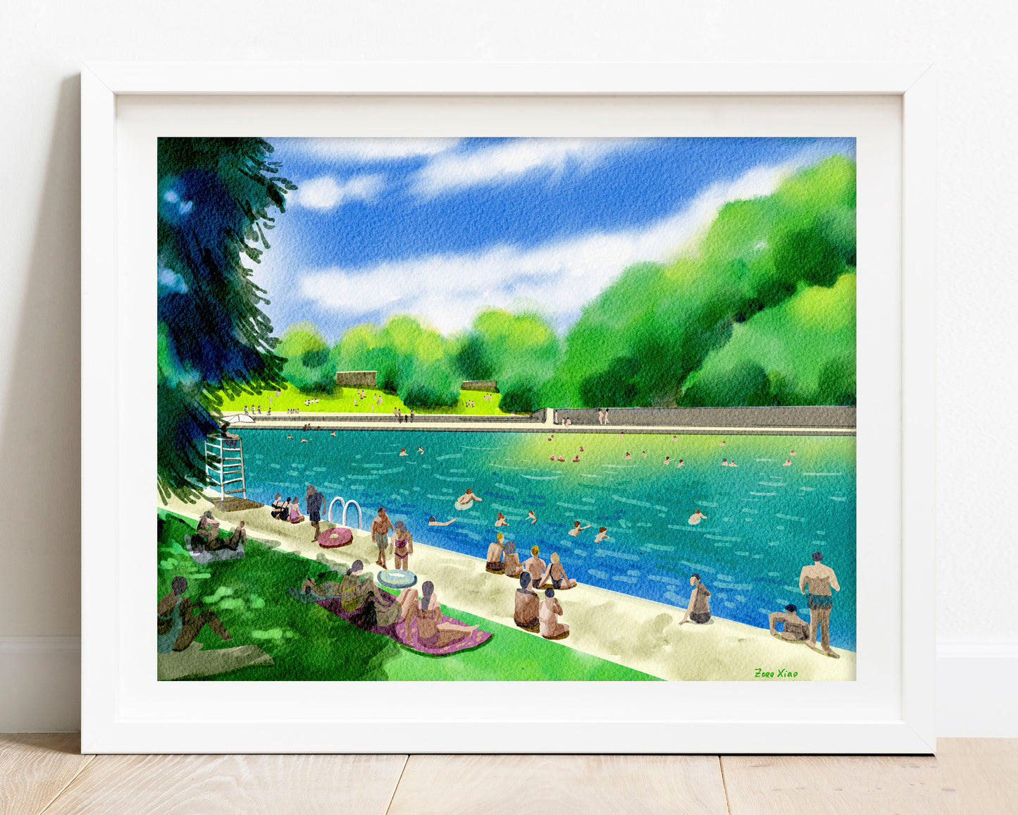 Austin Texas Art Print Barton Spring Pool Summer
