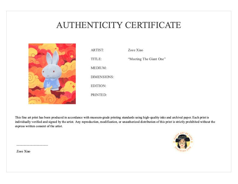 Limited Edition Art Print "Meeting The Giant One"