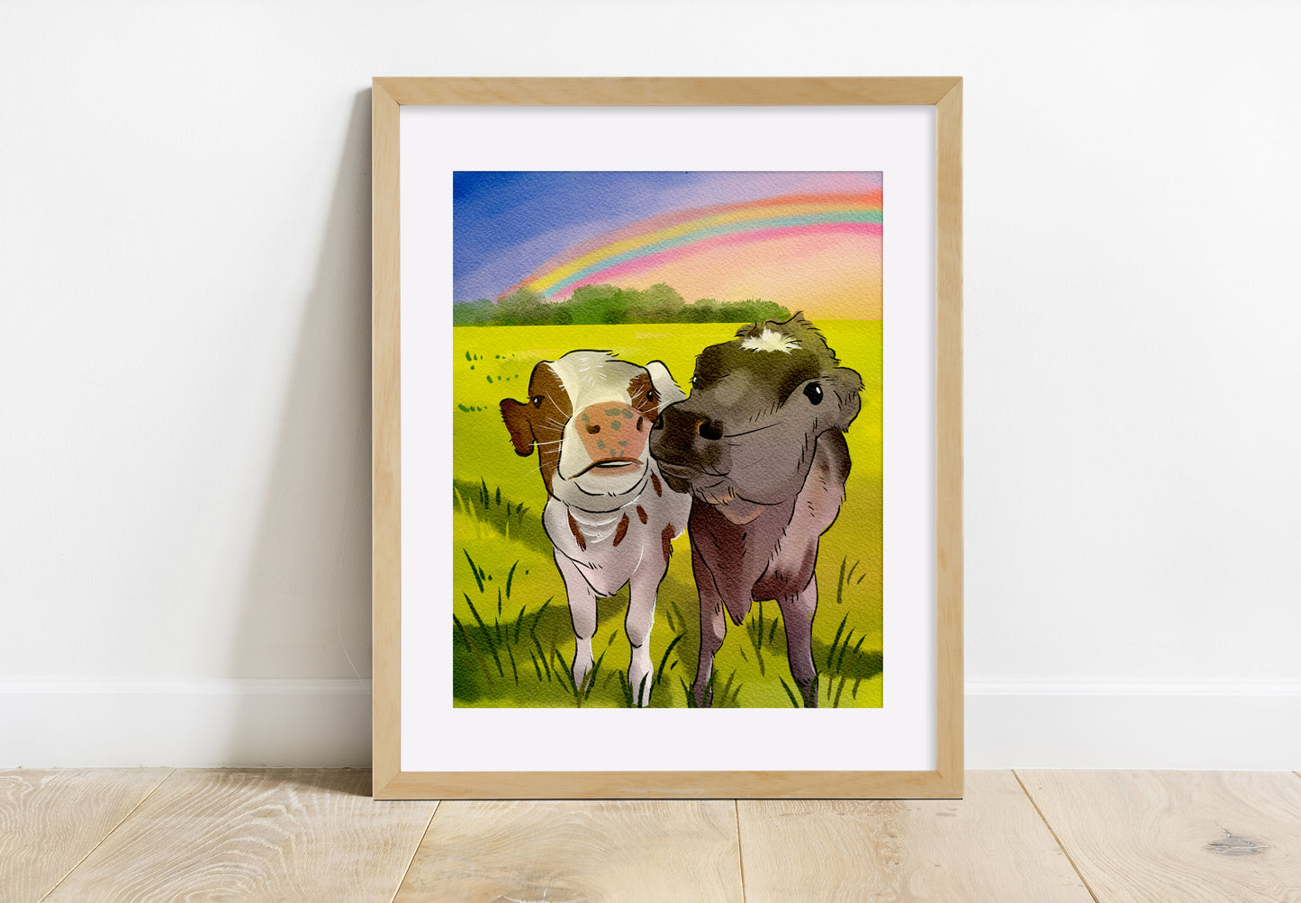 cute cow art print