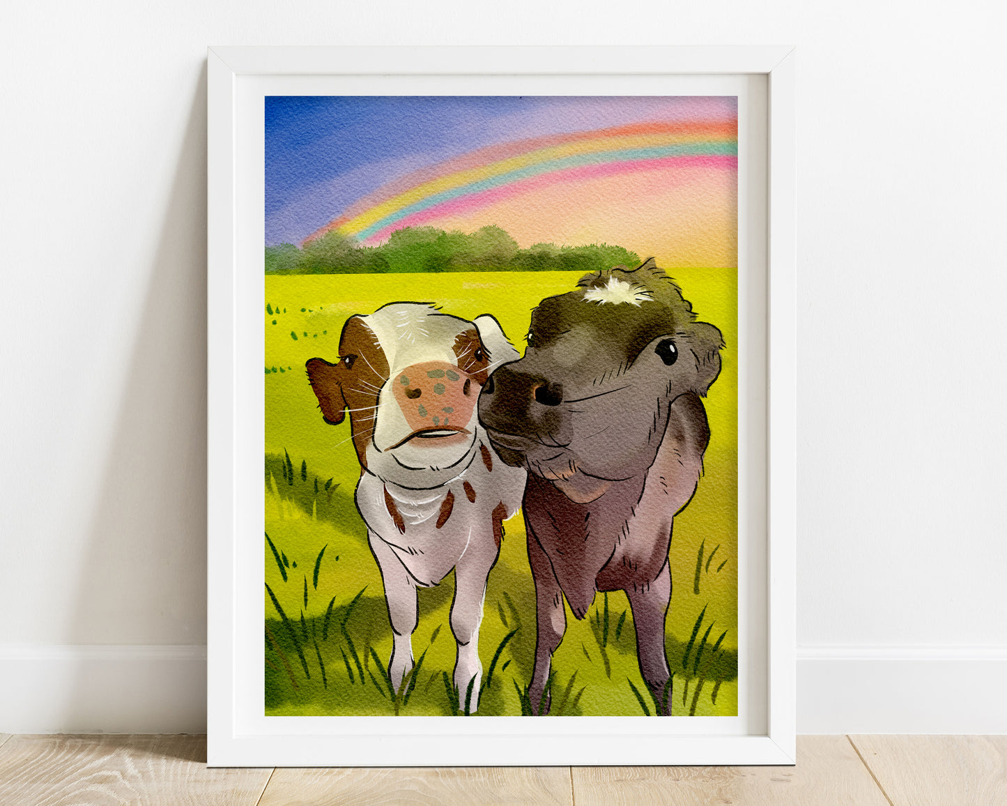cute cow art print