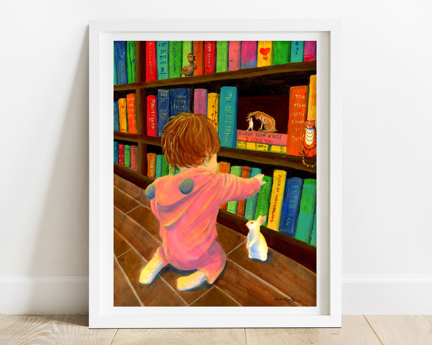 Art Print "Reading With My Bunny"