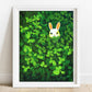 cute rabbit wall art print