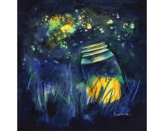 Original Painting "Catching Fireflies"