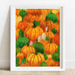 Halloween Pumpkin Ghosts Art Print