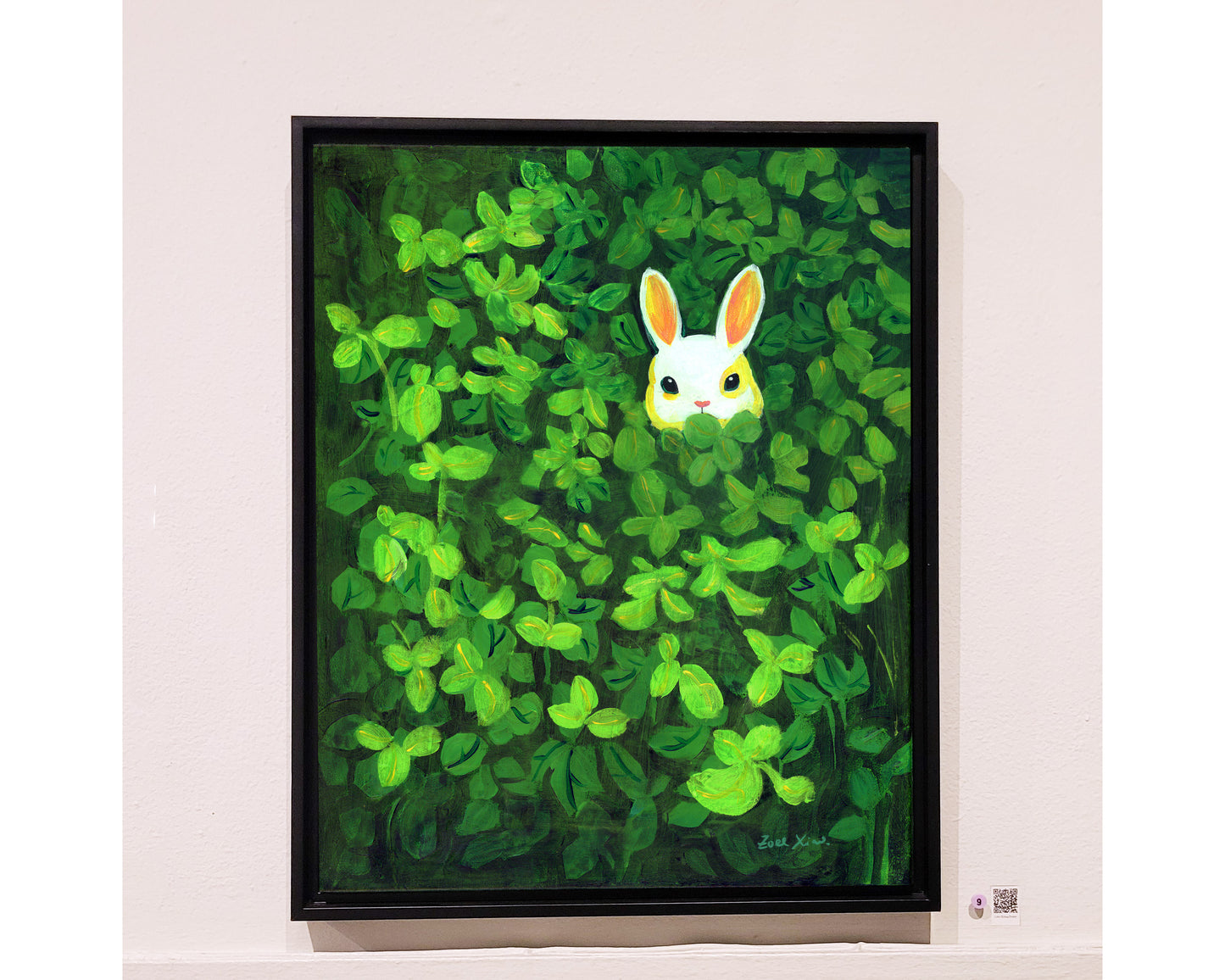 Original Painting "Little Hiding Bunny"