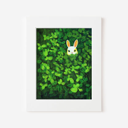 Limited Edition Art Print "Little Hiding Bunny"