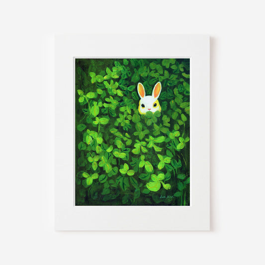 Limited Edition Art Print "Little Hiding Bunny"