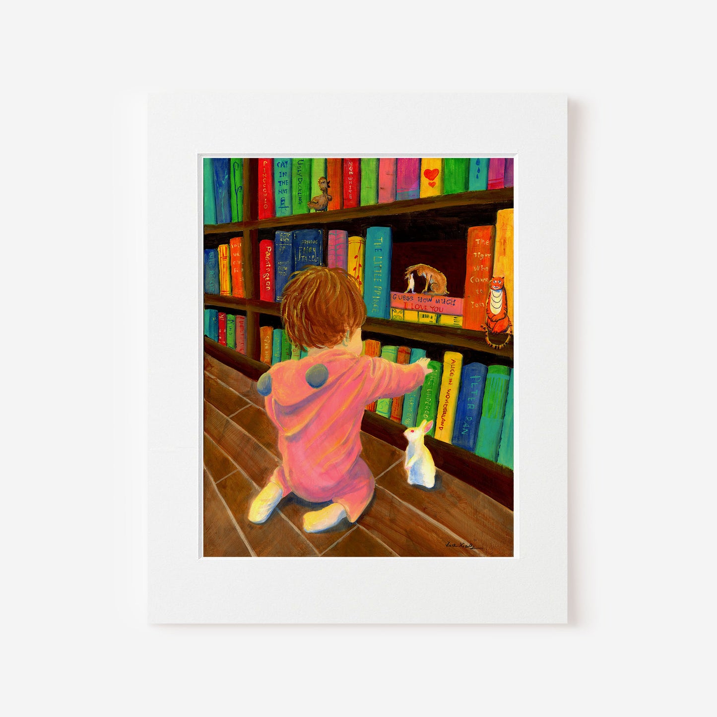 Limited Edition Art Print "Reading With My Bunny"