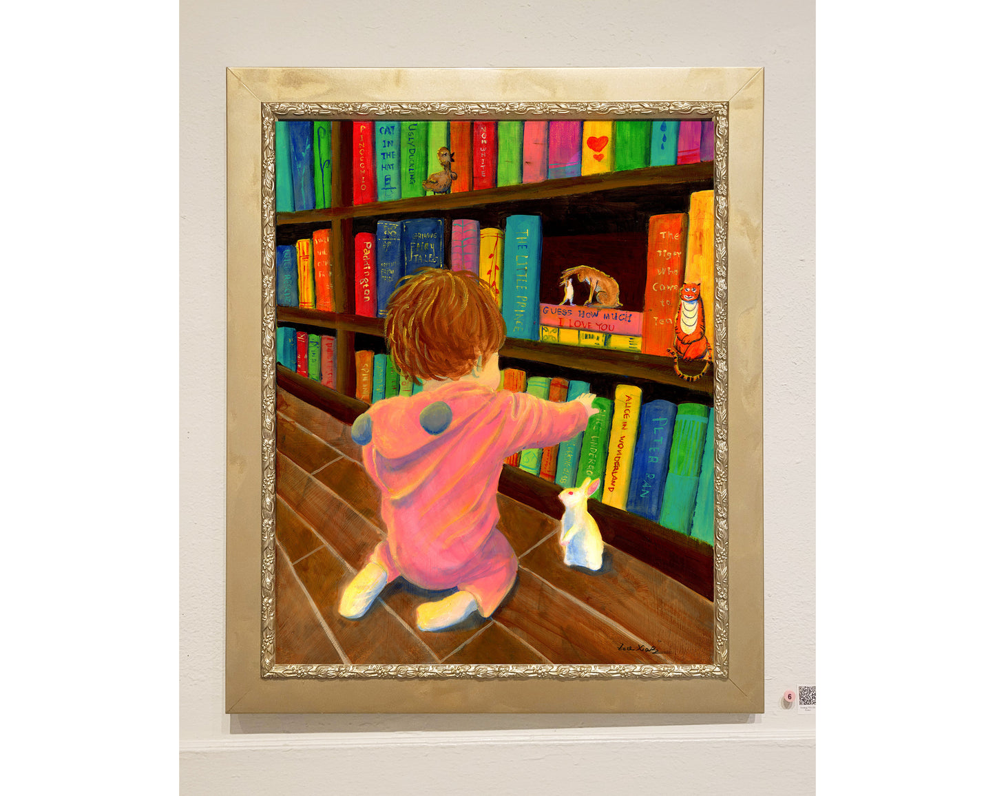 Original Painting "Reading With My Bunny"